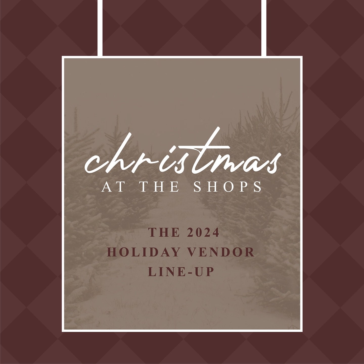Check out the 2024 holiday market vendor line-up for Christmas at The Shops! 🛍️🎁 We have some new vendors among some returning ones, so be sure to check them all out, while shopping around on Saturday December 7th!
