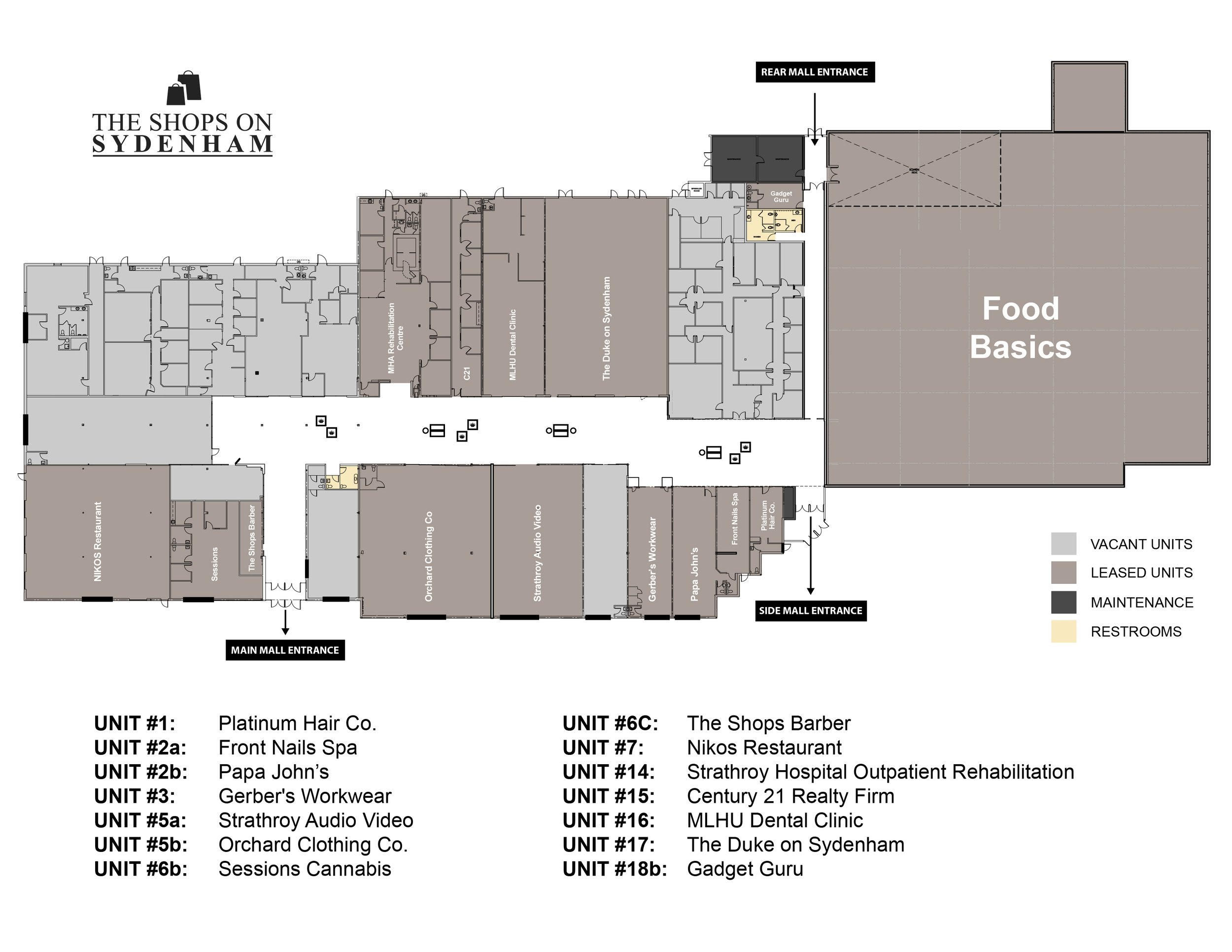 Shop Directory Map The Shops on Sydenham Mall Directory — The Shops on Sydenham