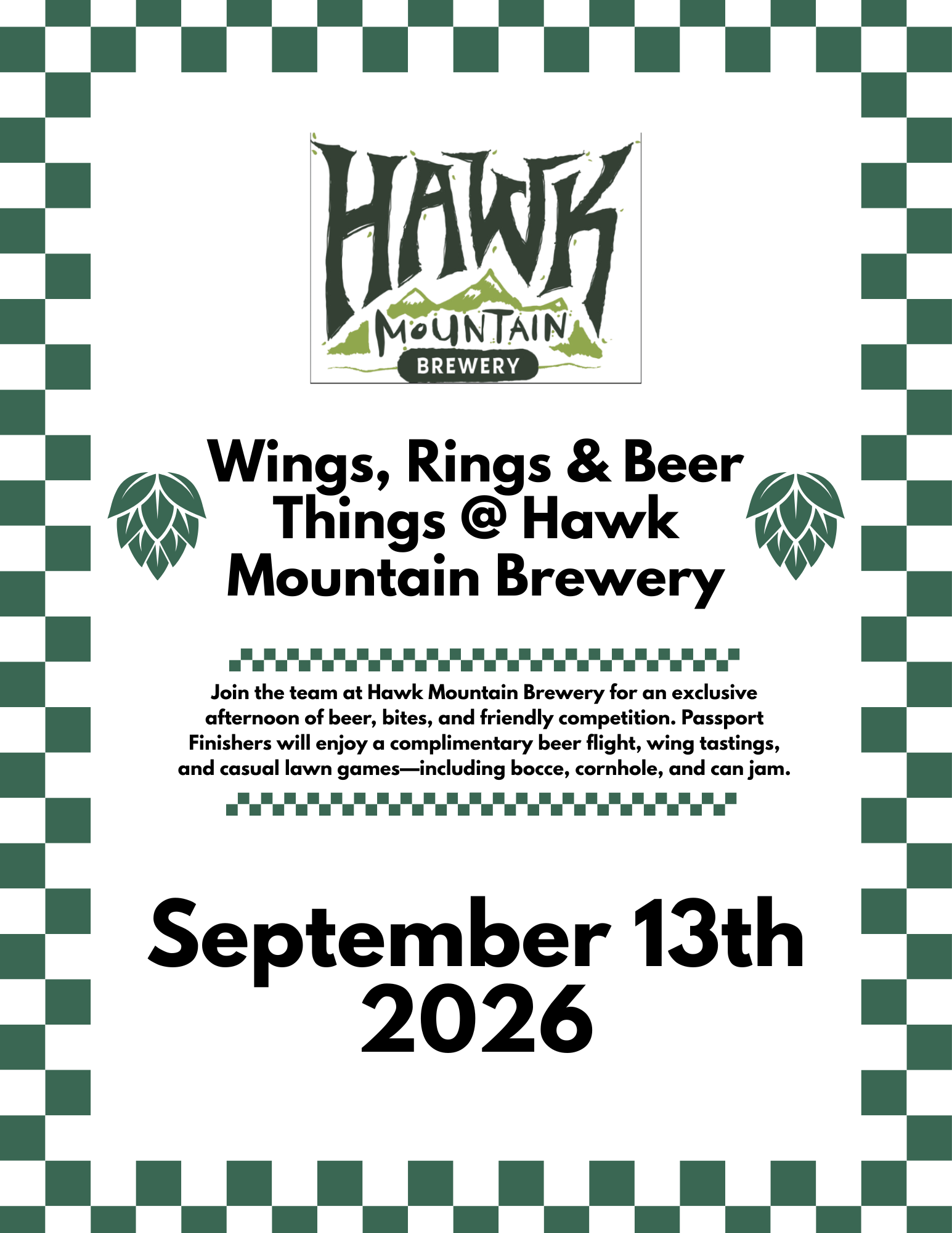 Wings, Rings & Beer Things @ Hawk Mountain Brewery