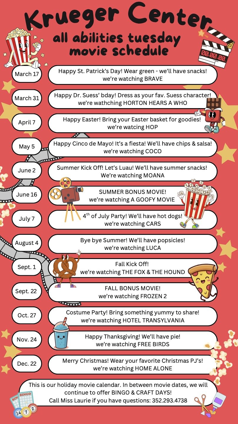 All Abilities Movie Schedule