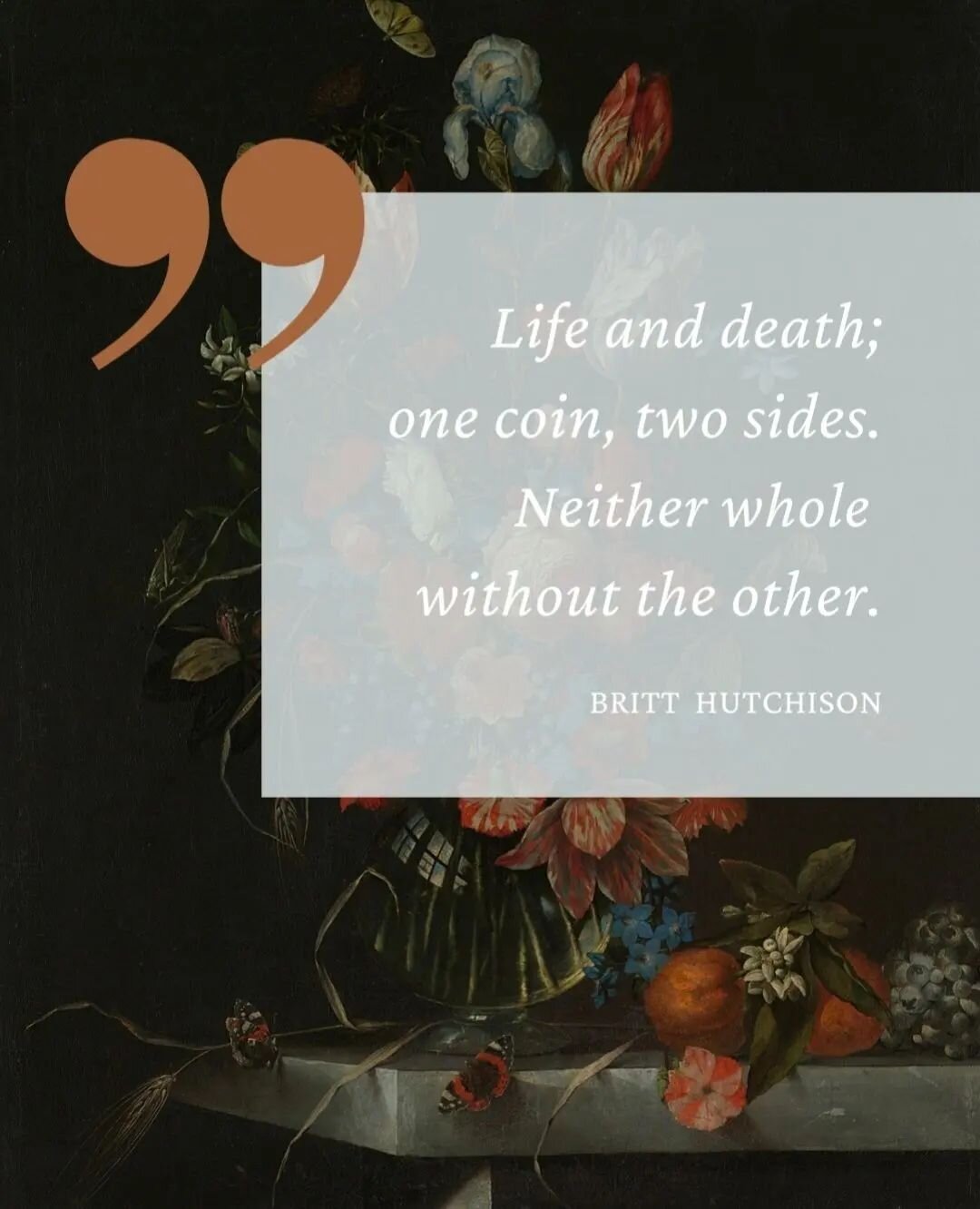 Without death and decomposition, there simply is no life.

🌳🍃🍂💀🪰💩🌱🌳🍃🍂💀🪰💩🌱

From the fuel that we eat to sustain our bodies to the fuel in our vehicles to help move us around in our lives - it all comes from something once living, now de