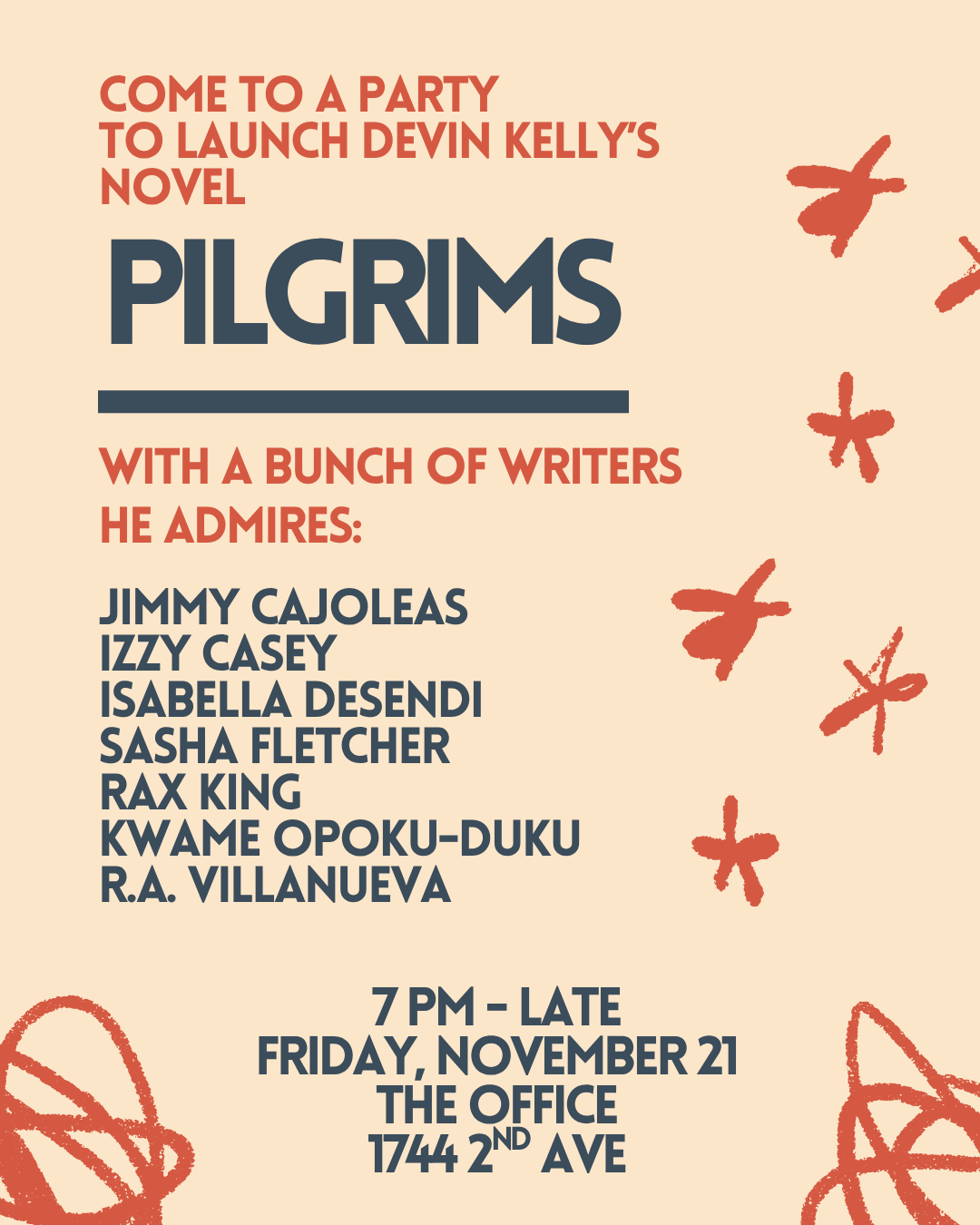 Launch Party for Pilgrims by Devin Kelly