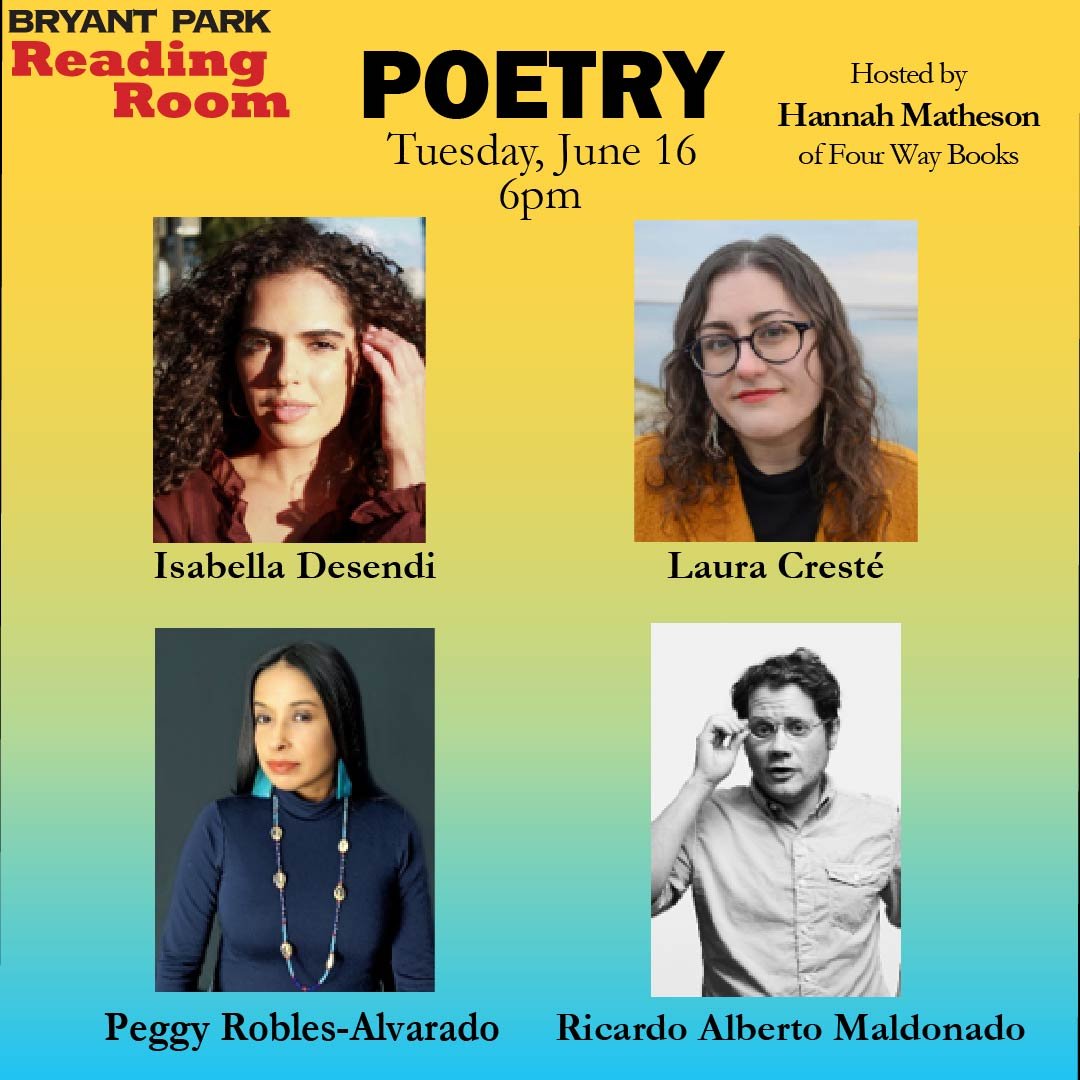 Bryant Park Reading Series with Four Way Books
