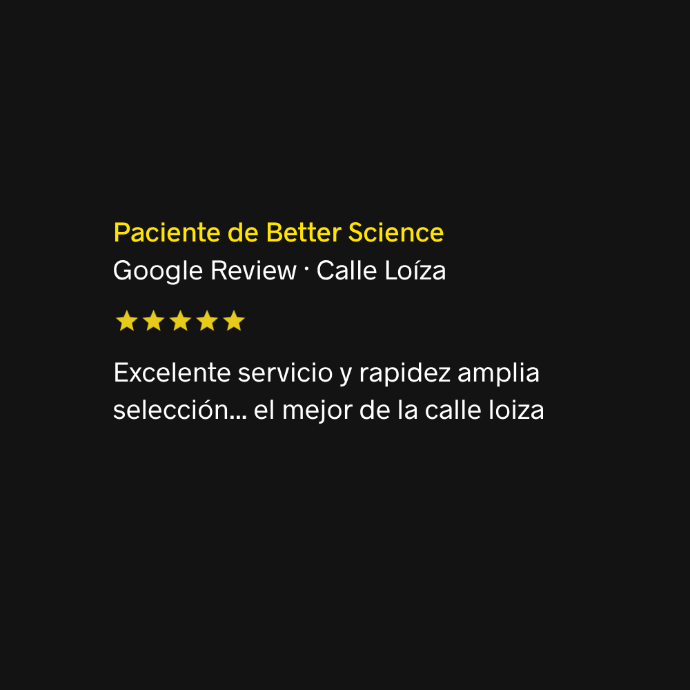 Paciente de Better Science Google Review · Calle Loíza