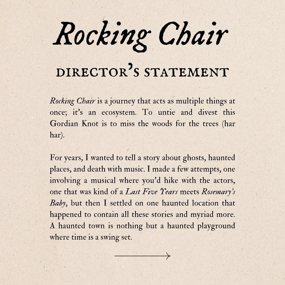 How do legends and folk tales come into existence? The same way horror musical podcasts do &mdash; with an idea that keeps you up at night, haunting your dreams . . . 👻

Composer, writer, &amp; director @cjherchel shares how Rocking Chair came to be
