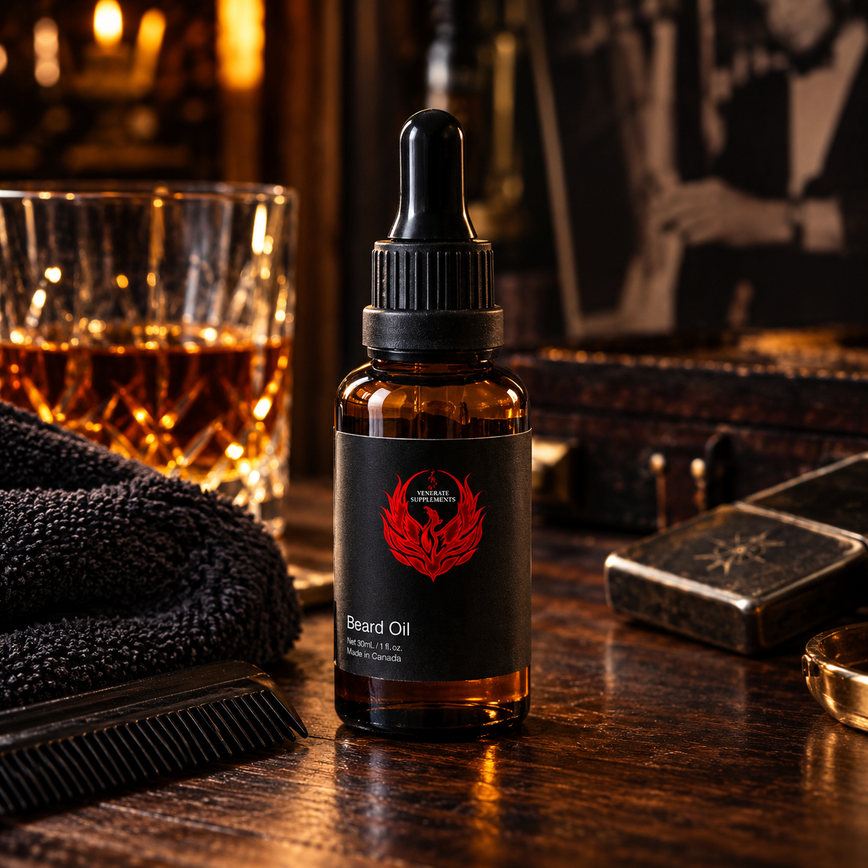 Speakeasy beard conditioning oil by Venerate Supplements