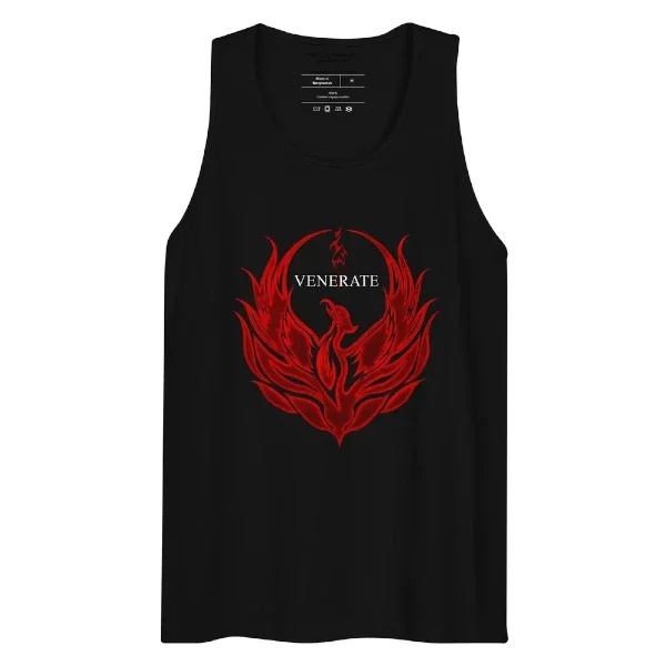 Venerate Supplements men’s tank top showing relaxed athletic fit