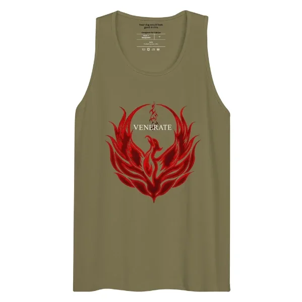 Men’s heavyweight cotton tank top with sleeveless drop arm by Venerate