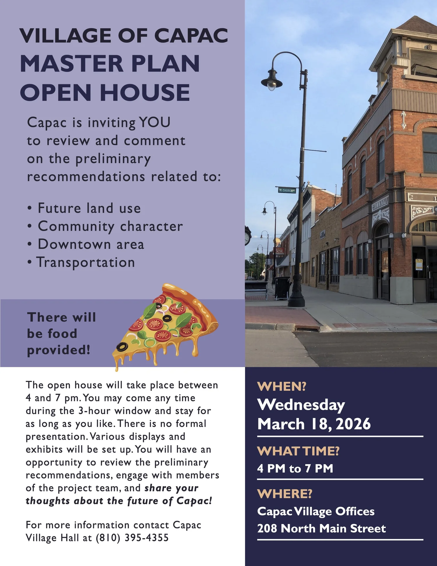 Capac Master Plan Open House — Village of Capac