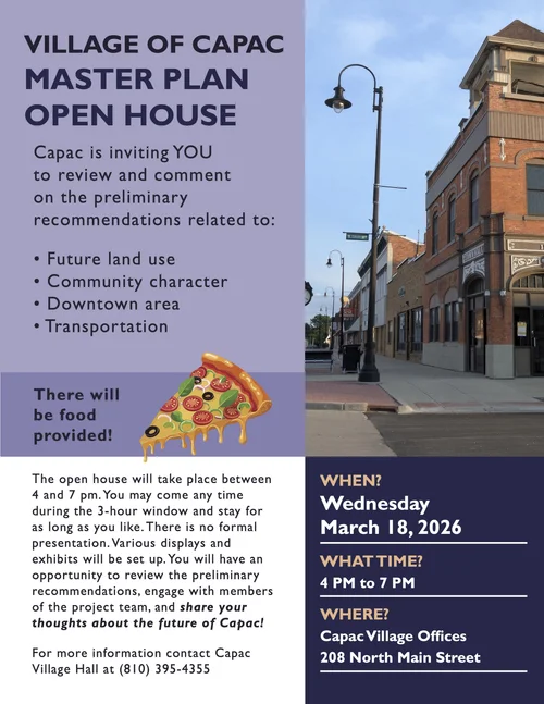 Capac Master Plan Open House — Village of Capac