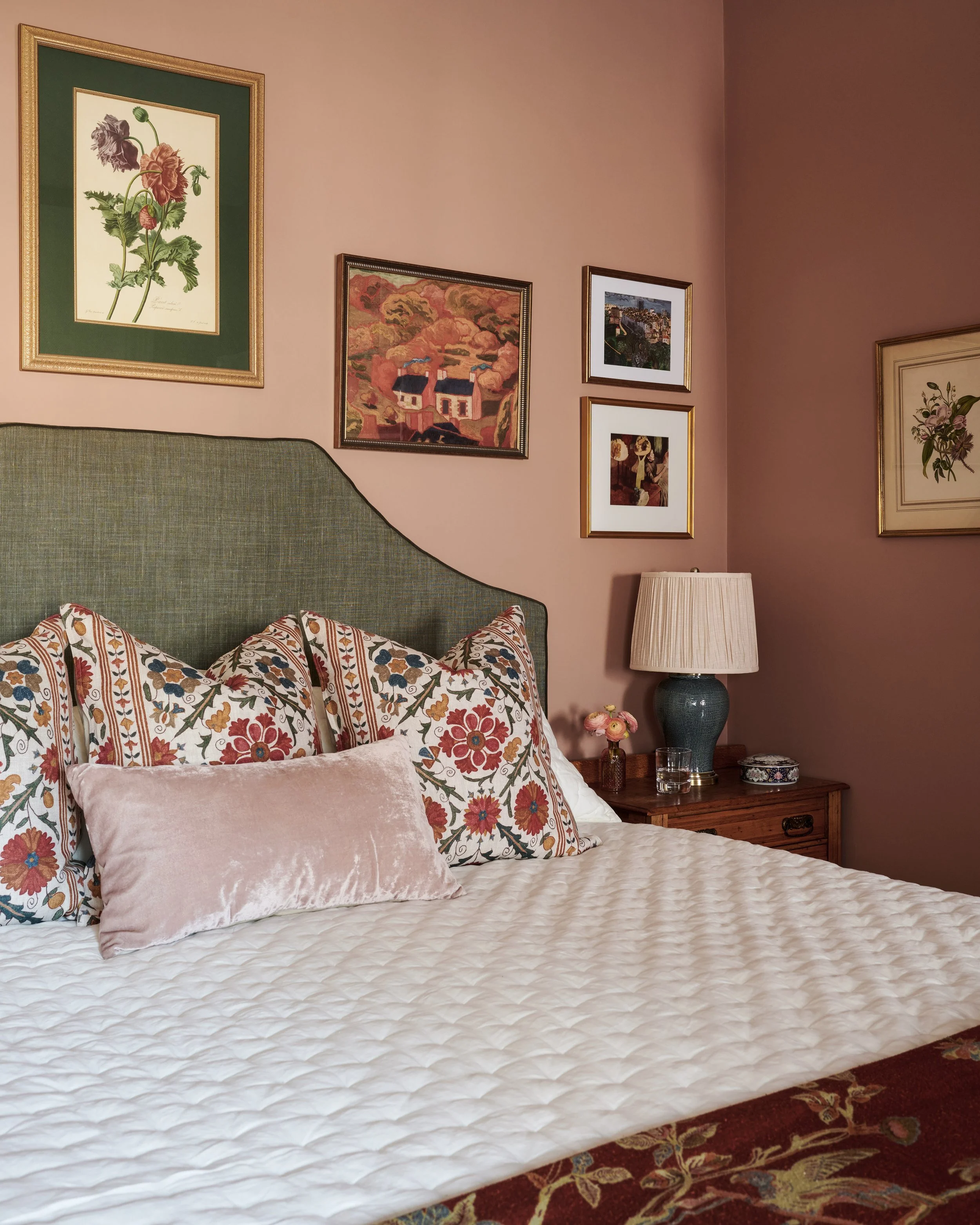 terracotta bedroom custom headboard