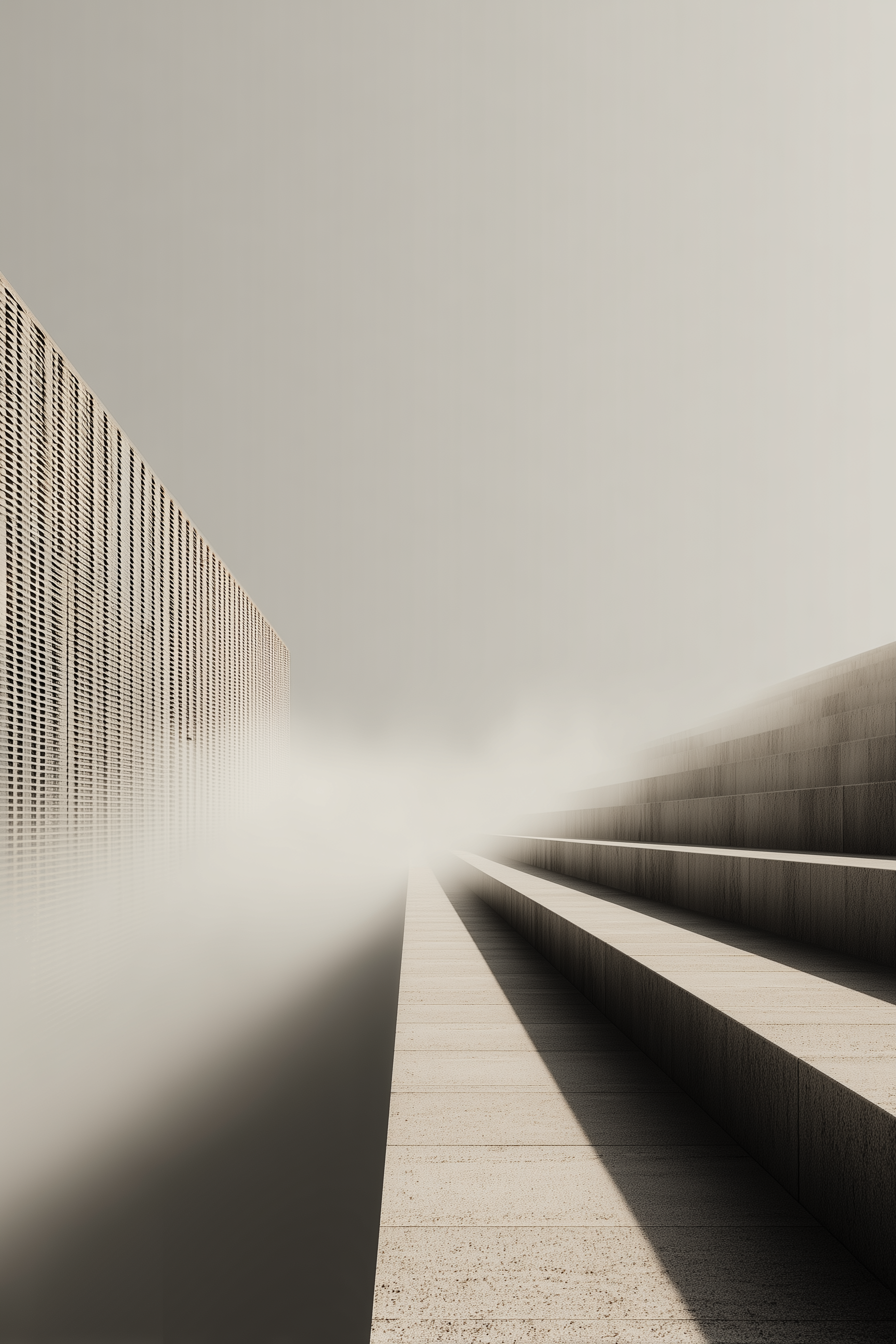 Abstract architectural structure representing global capital flows, artificial intelligence, and geopolitical systems