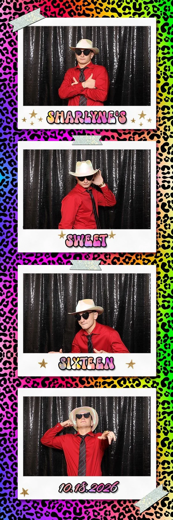 Guests taking print photo booth pictures at Sweet 16 in Lodi New Jersey