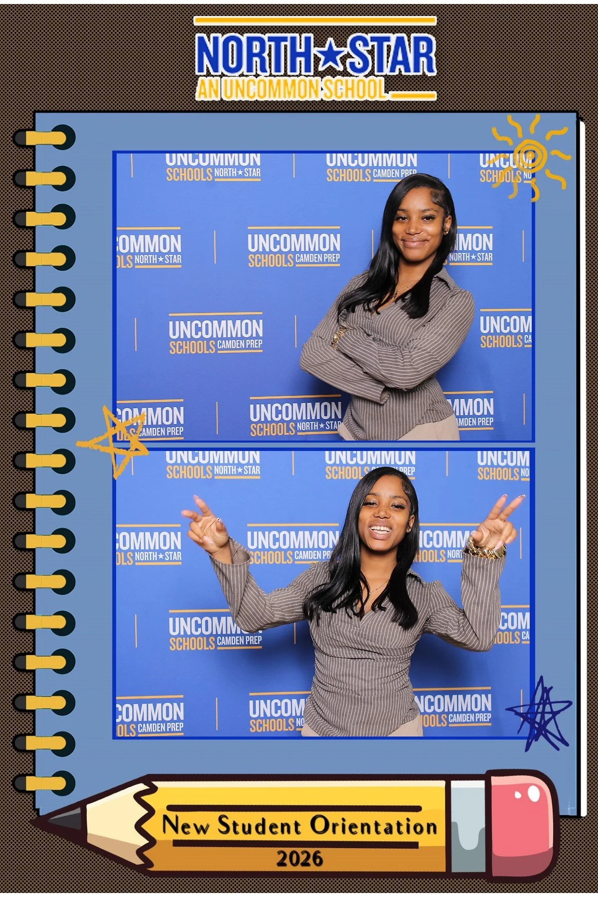 North Star Academy new student orientation photo booth in Newark NJ
