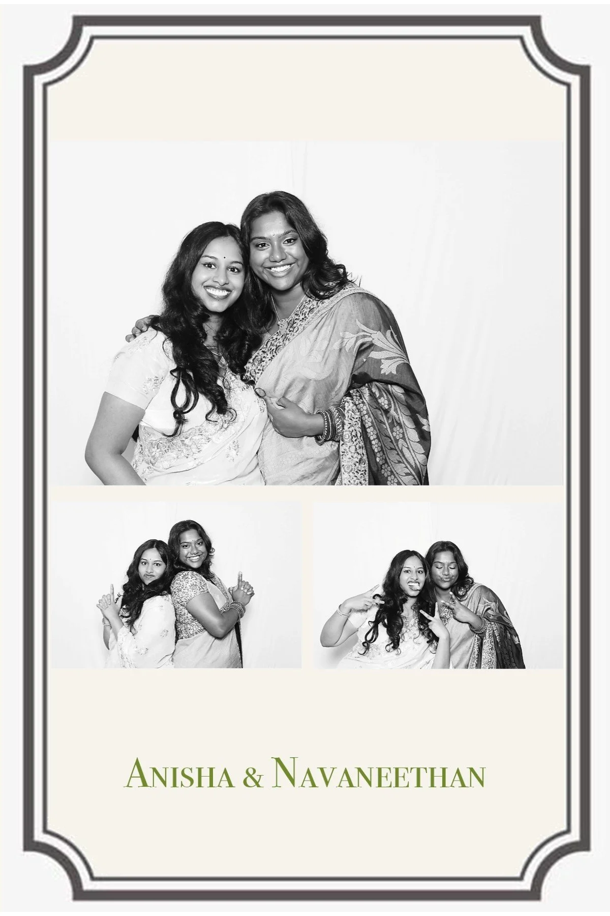Family posing at Anisha and Navaneethan’s wedding