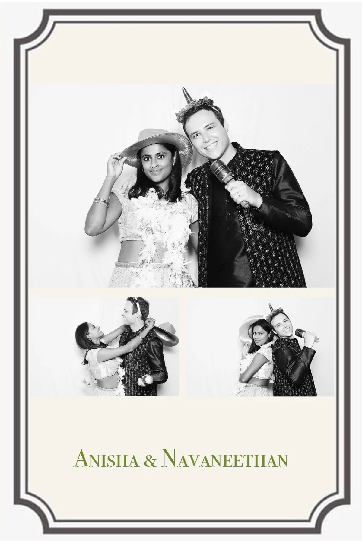 Simple black-and-white photo booth experience in New Jersey