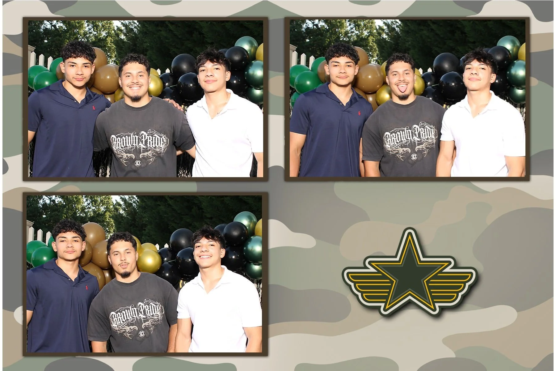 High-quality photo booth picture with professional flash lighting