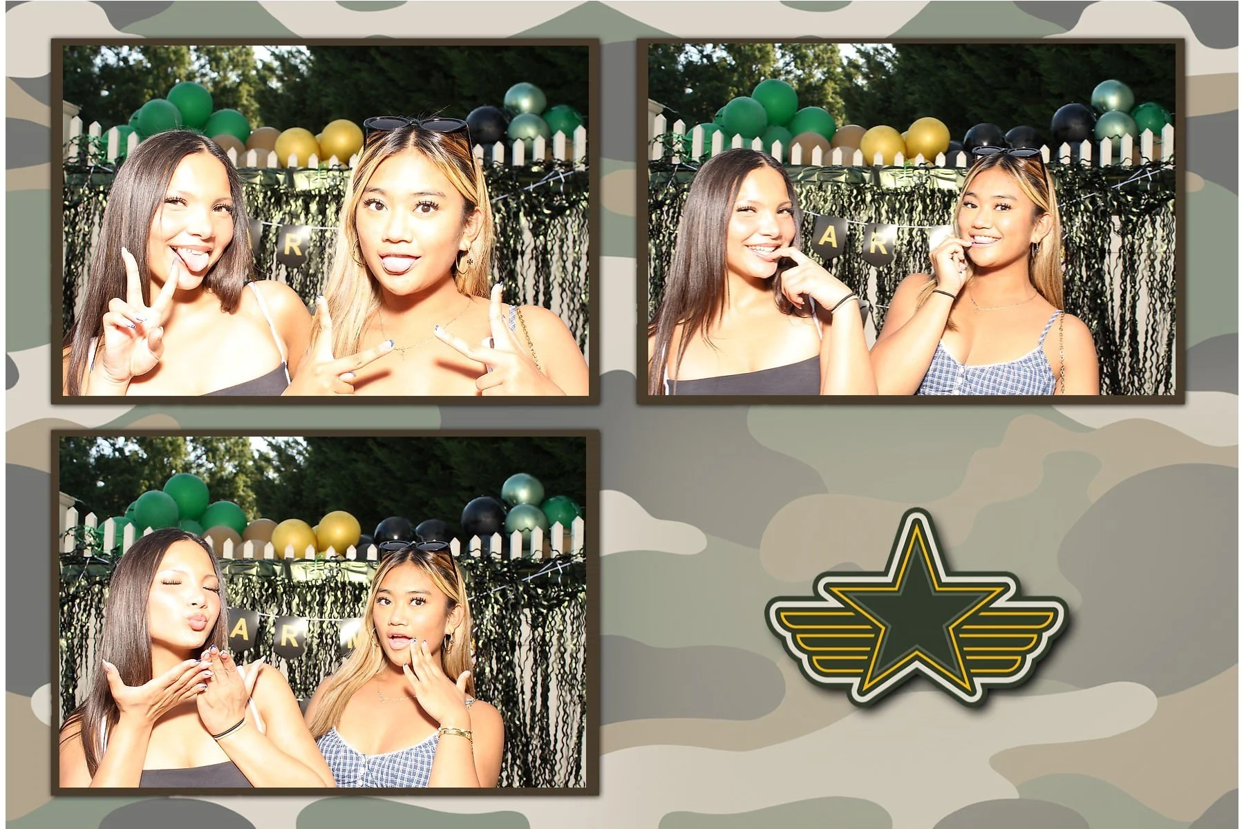 Custom Army going-away party photo design