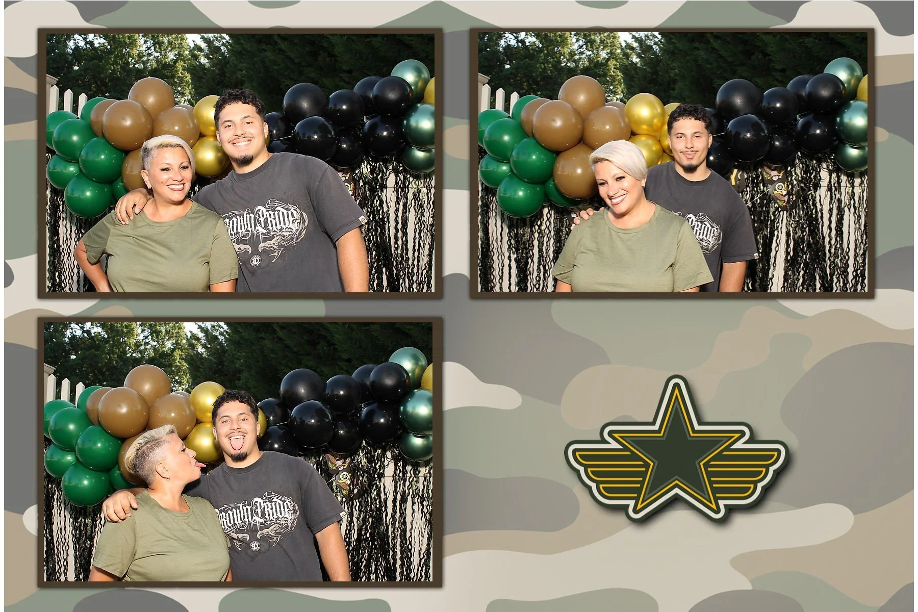 Army going-away party photo booth in Union NJ