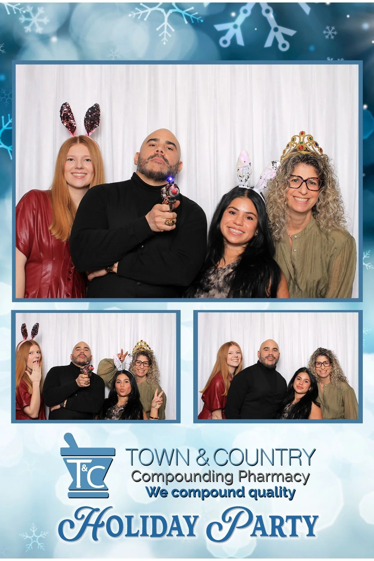 Town and Country Compounding Pharmacy holiday party photo booth in Ridgewood NJ