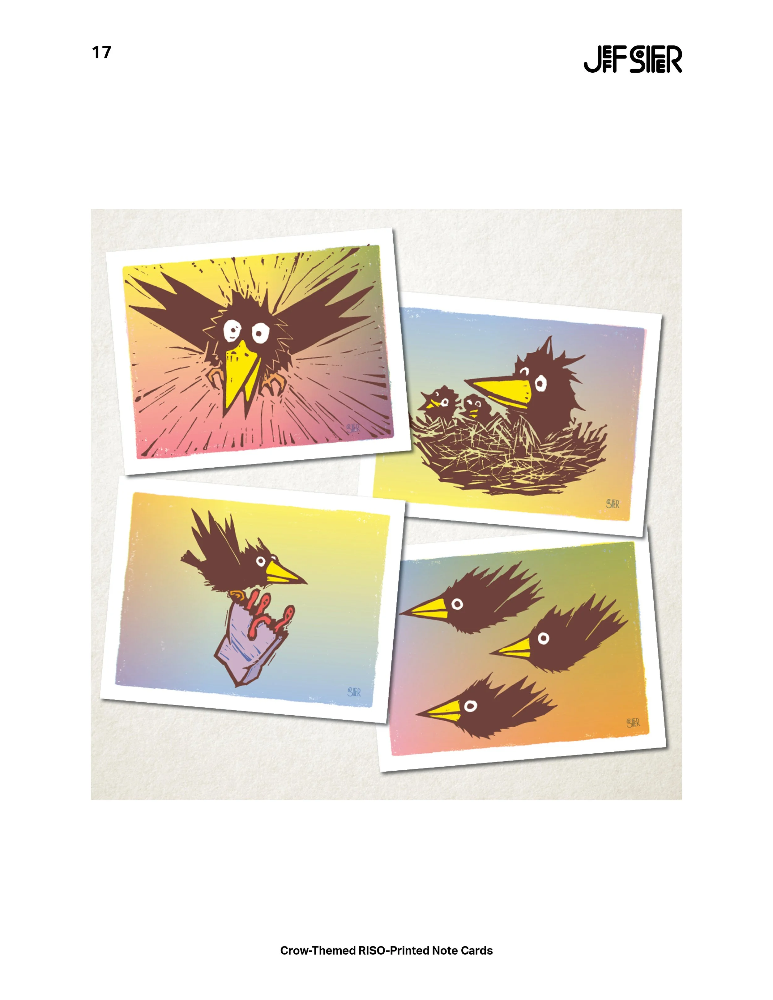 Crow-Themed RISO-printed notecards.jpg
