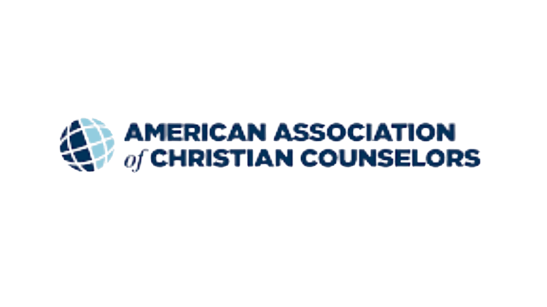 Logo of the American Association of Christian Counselors featuring a stylized globe.
