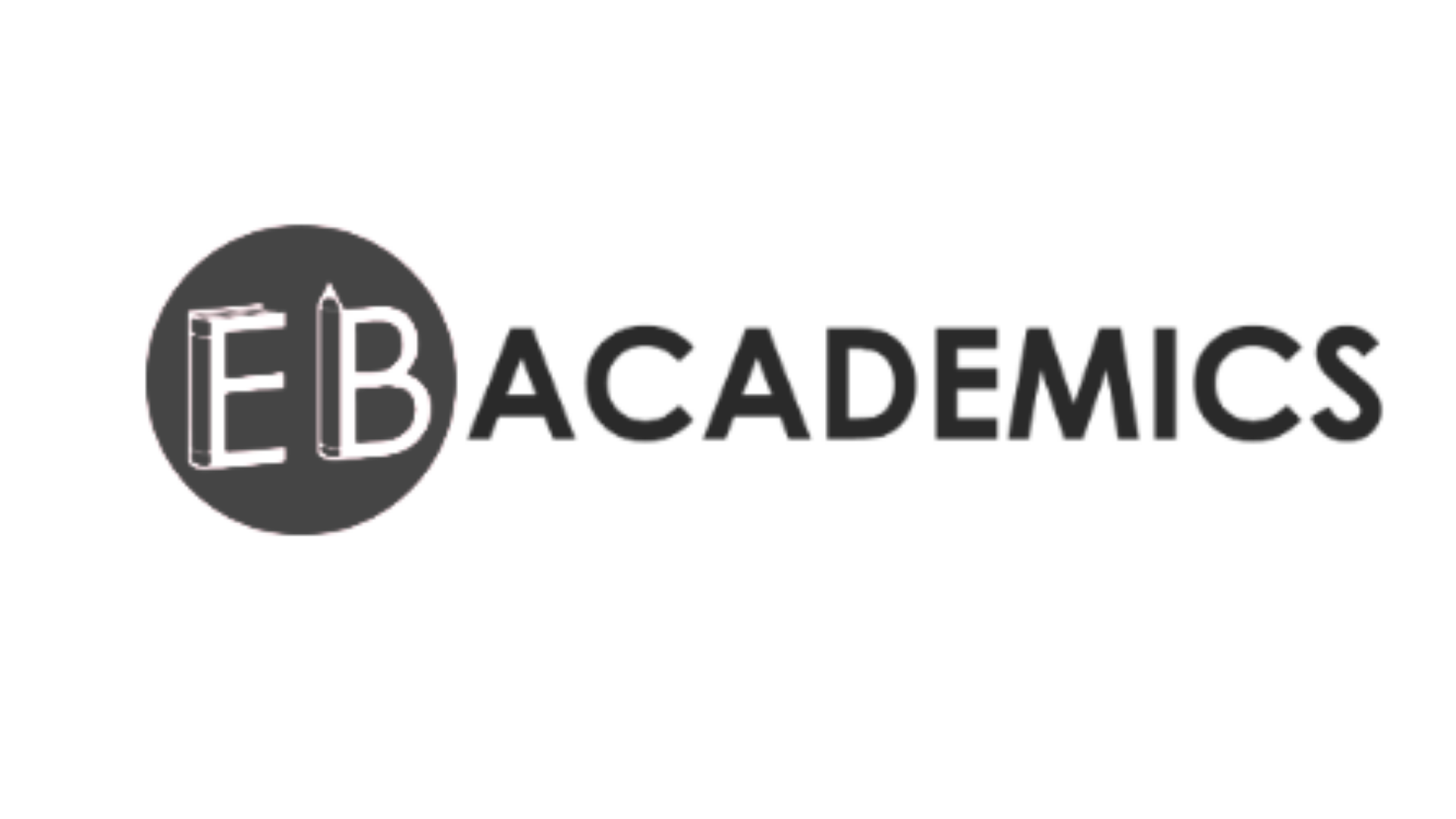 Logo of EBAcademics with the text 'EBAcademics' and a black circle with white illustrations of a calculator, a ruler, and a pencil within the circle.