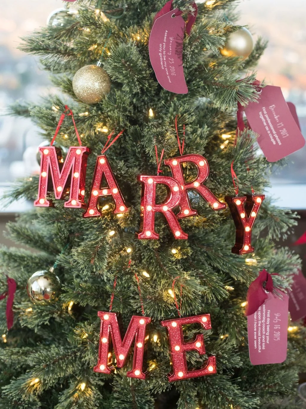 All the festive details were thought of or this sweet couple. Each ornament displayed a special time in their relationship. 
If you or someone you know is ready to get engaged before the holiday DM us now and let&rsquo;s create your special moment. ?