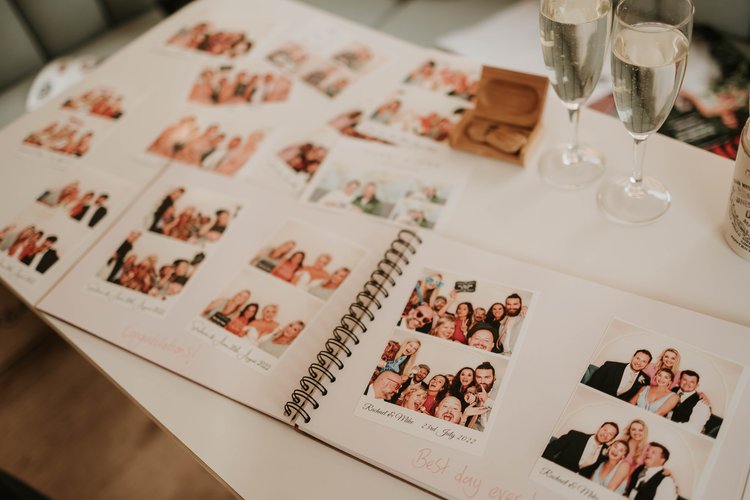 Luxury photo booth wedding guest book
