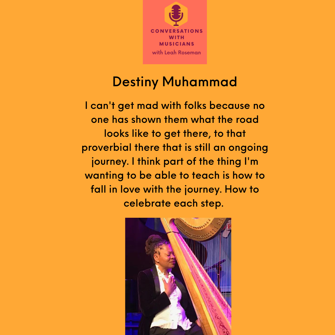 Destiny Muhammad: Transcript Conversations with Musicians with Leah Roseman