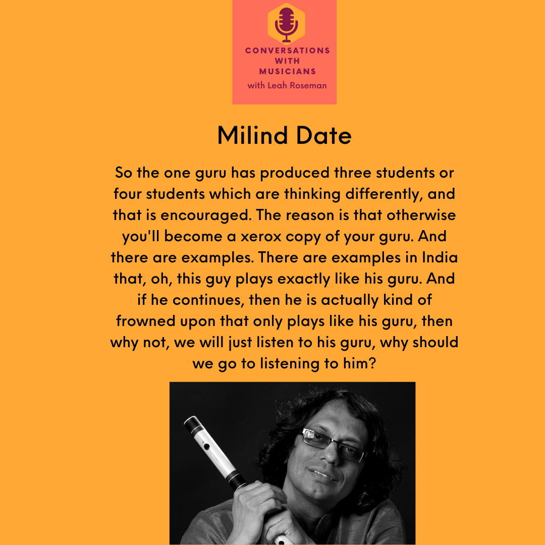 Milind Date Transcript: Conversations with Musicians with Leah Roseman