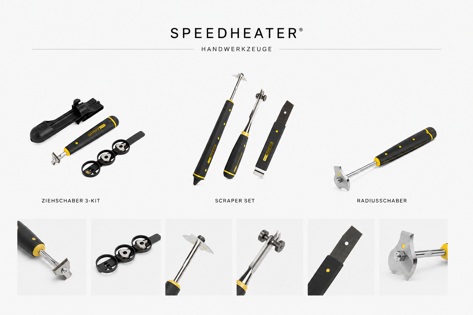 Speedheater Spezialwerkzeuge und Ziehschaber für die Entfernung alter Farbschichten auf Holzfenstern, Türen, Fachwerk und Möbeln