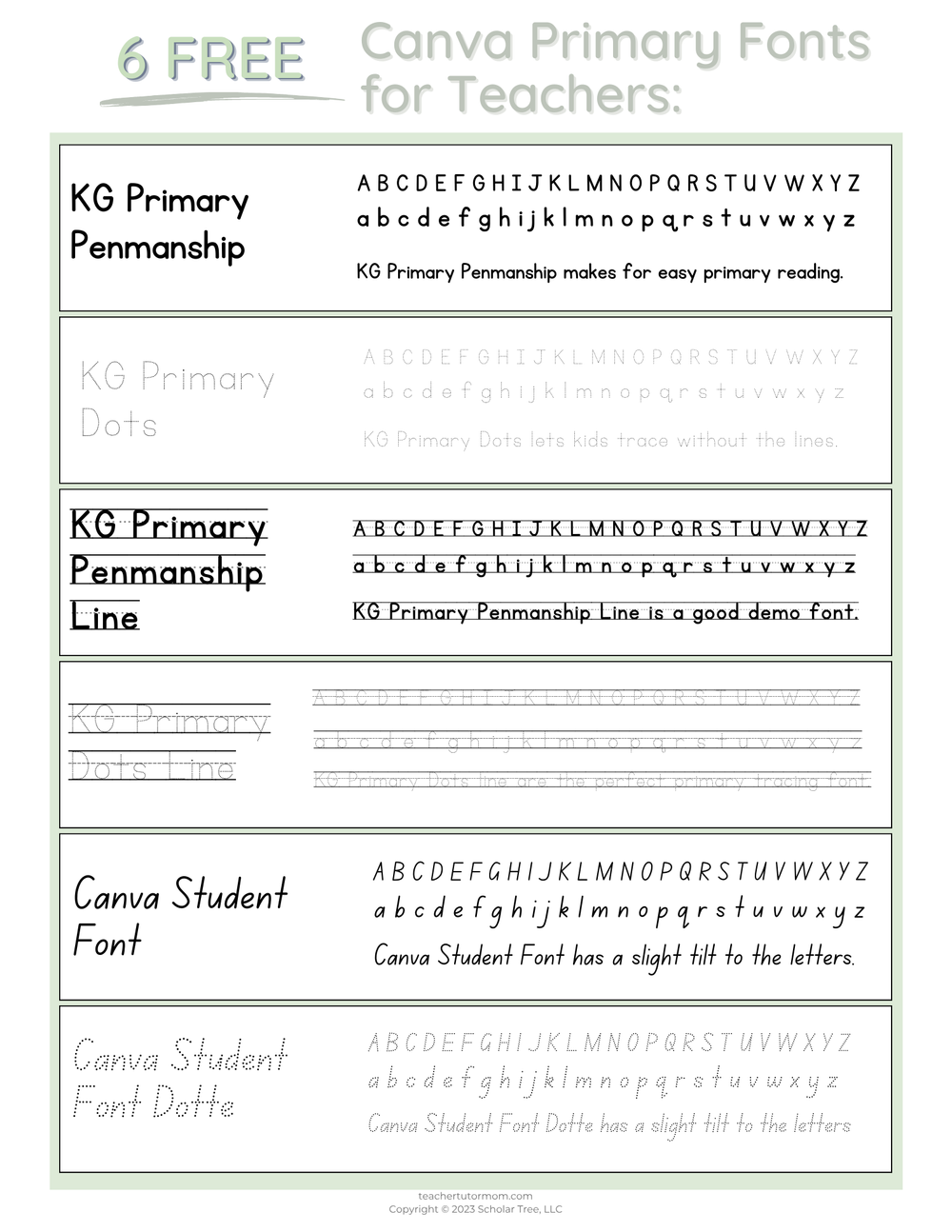 10 Free Fonts on Canva Perfect for Young Learners: Enhance Worksheets ...