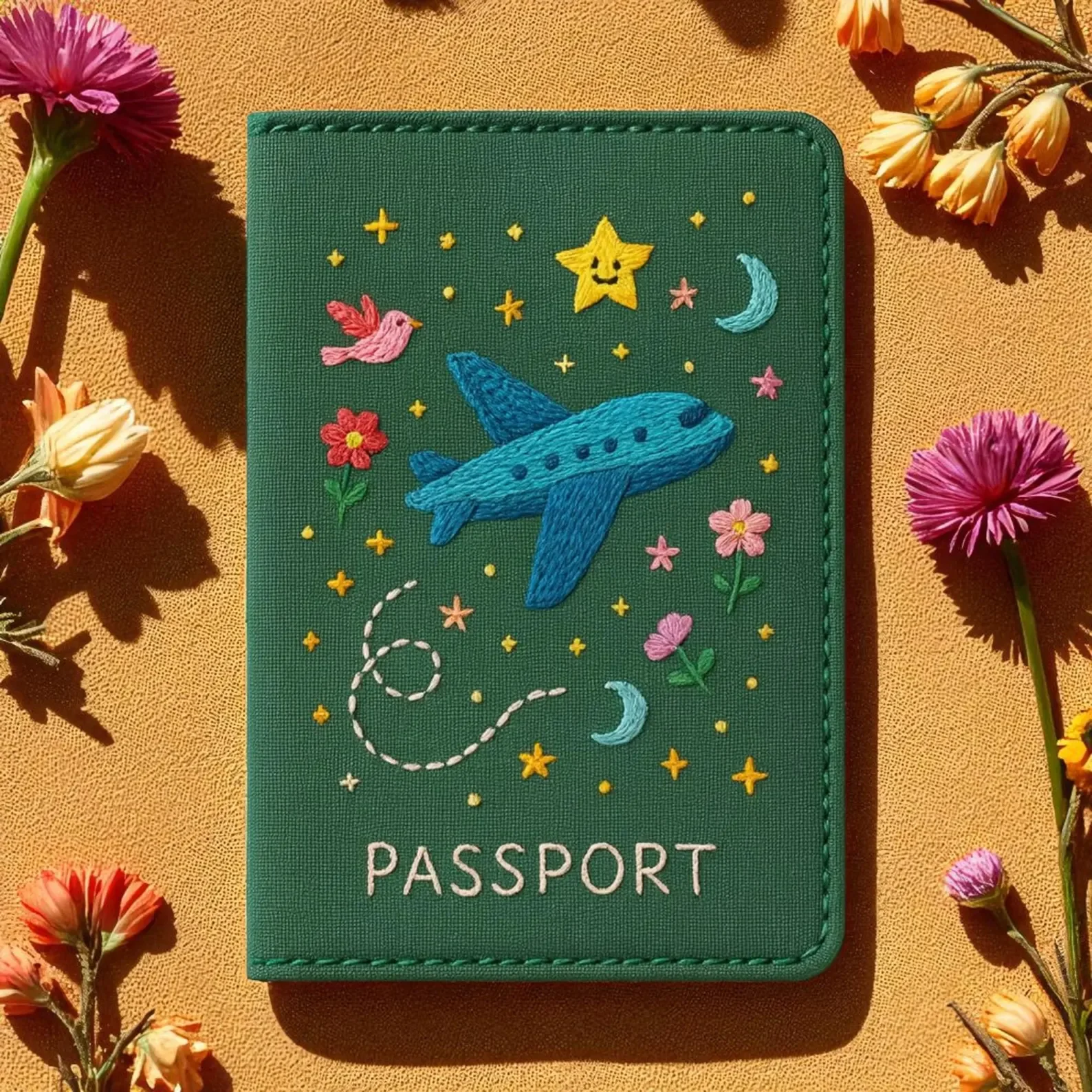 Embroidered Passport Cover