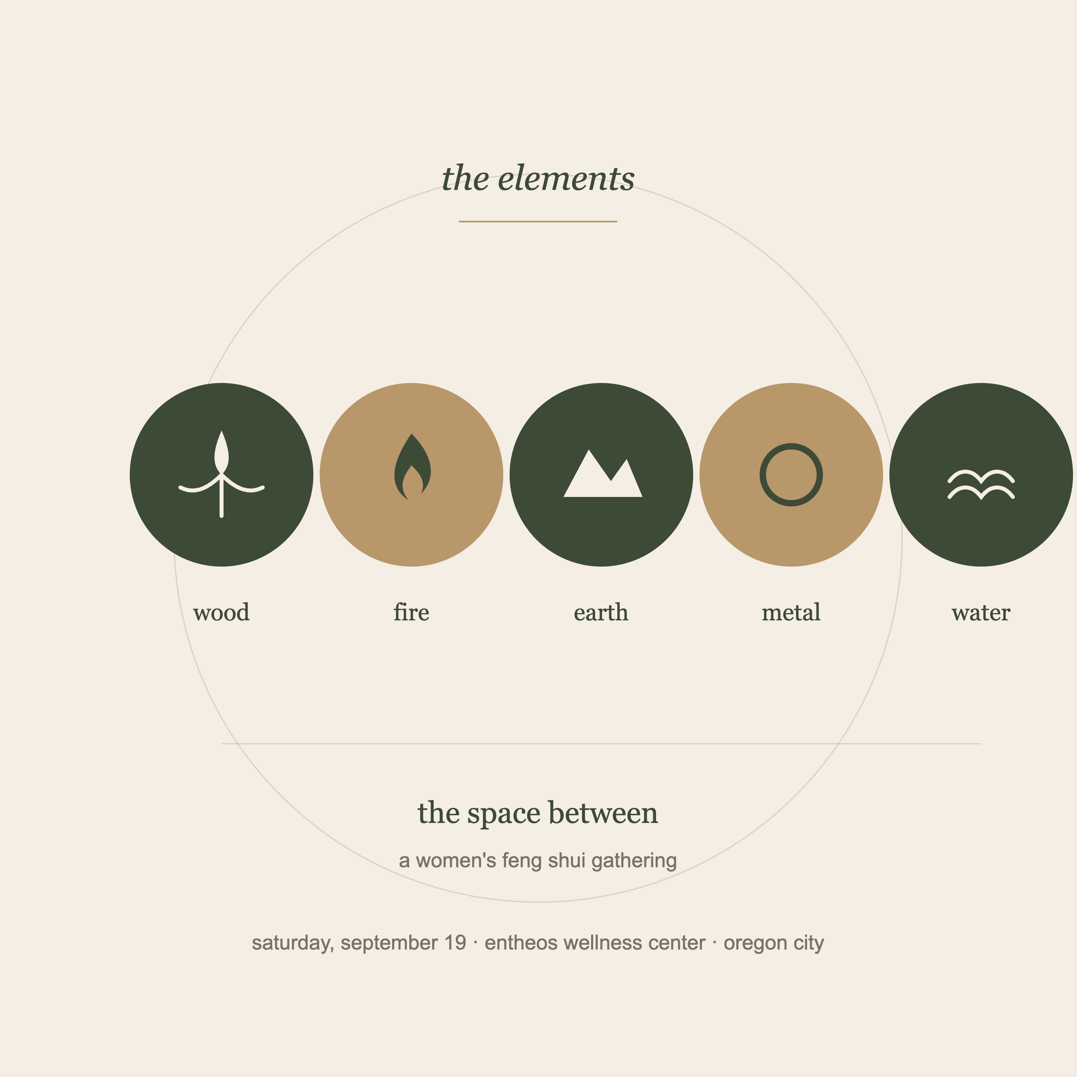 The Space Between:  The Feng Shui Elements