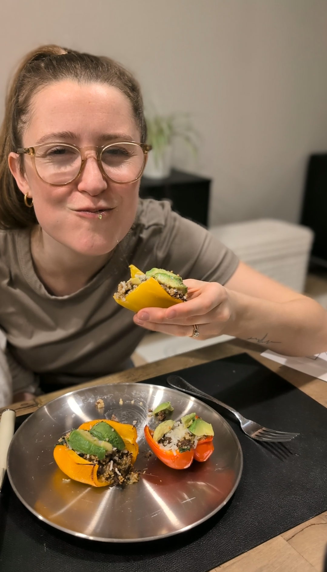 Stuffed peppers with ground lamb