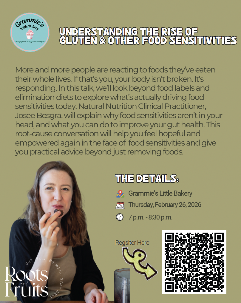 Roots & Fruits Wellness x Grammie's Little Bakery | Info Night at the Bakery