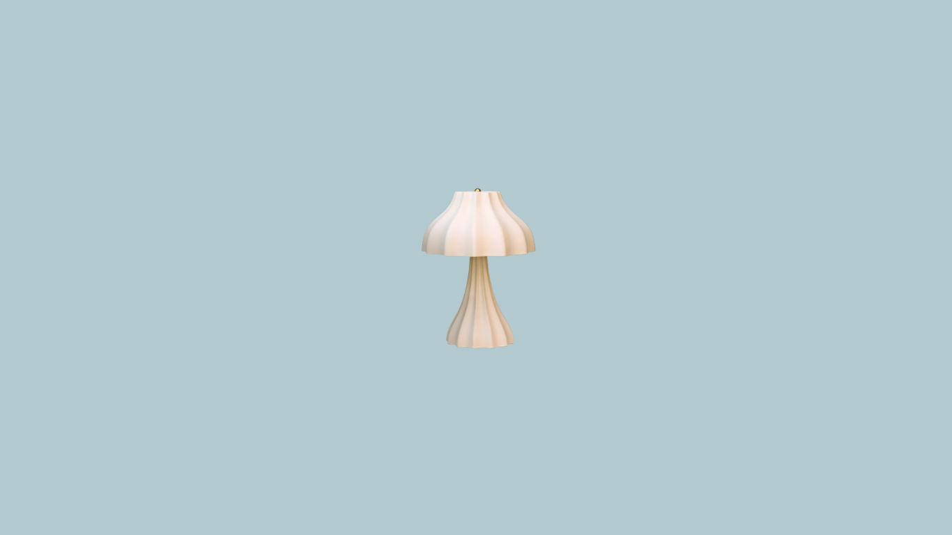 White Fluted Lamp