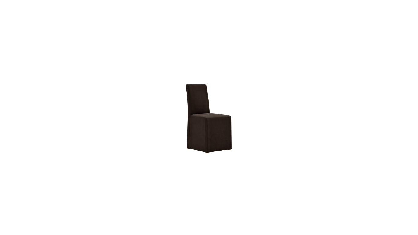 Slipcover Dining Chair in Chocolate Velvet