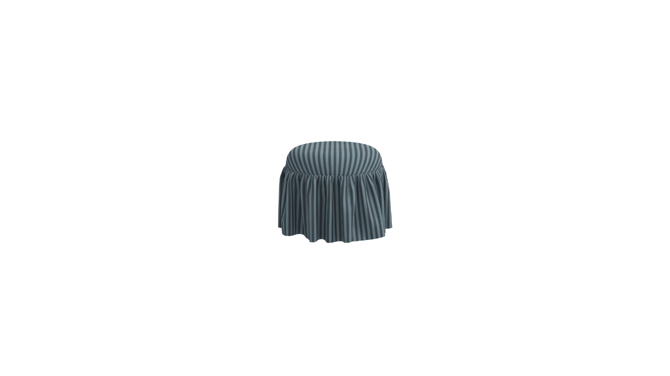 Ruffle Skirted Ottoman