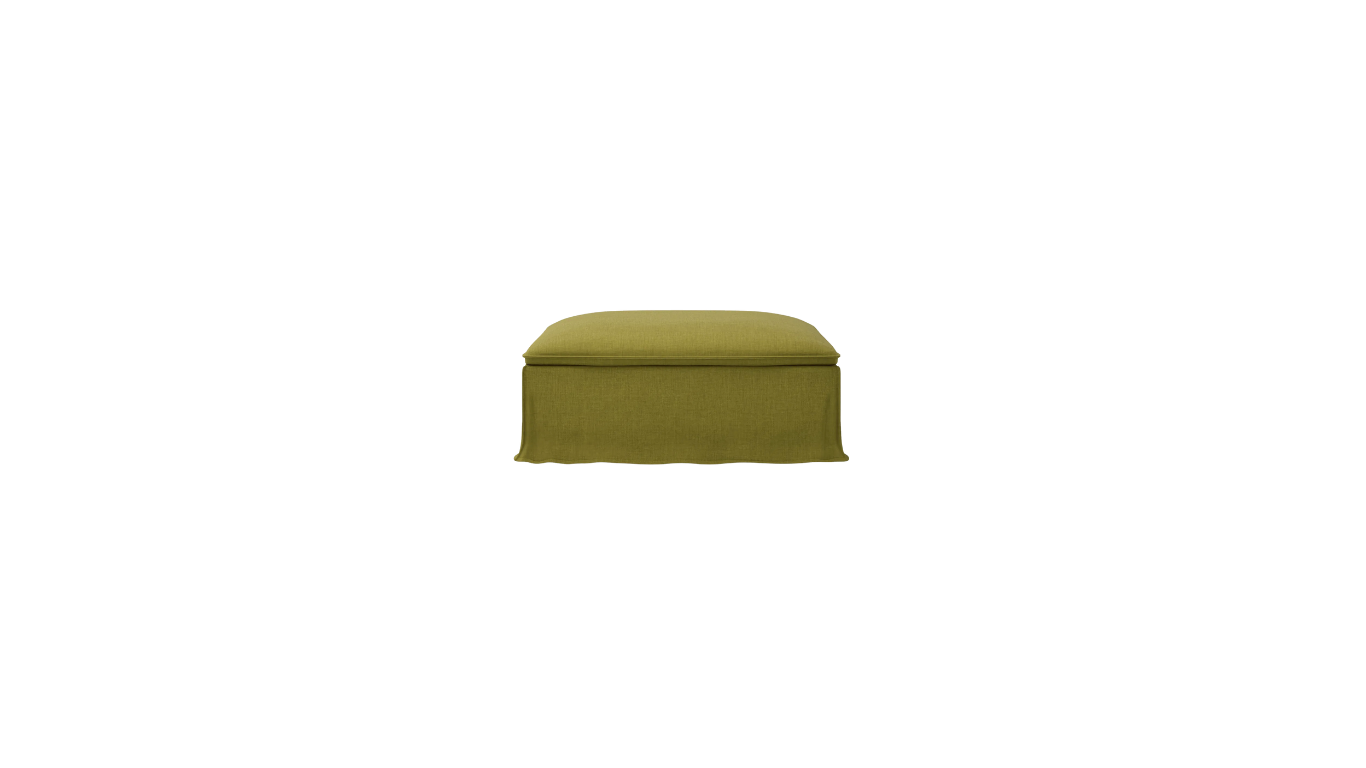 The Willa Ottoman in Grasshopper Green