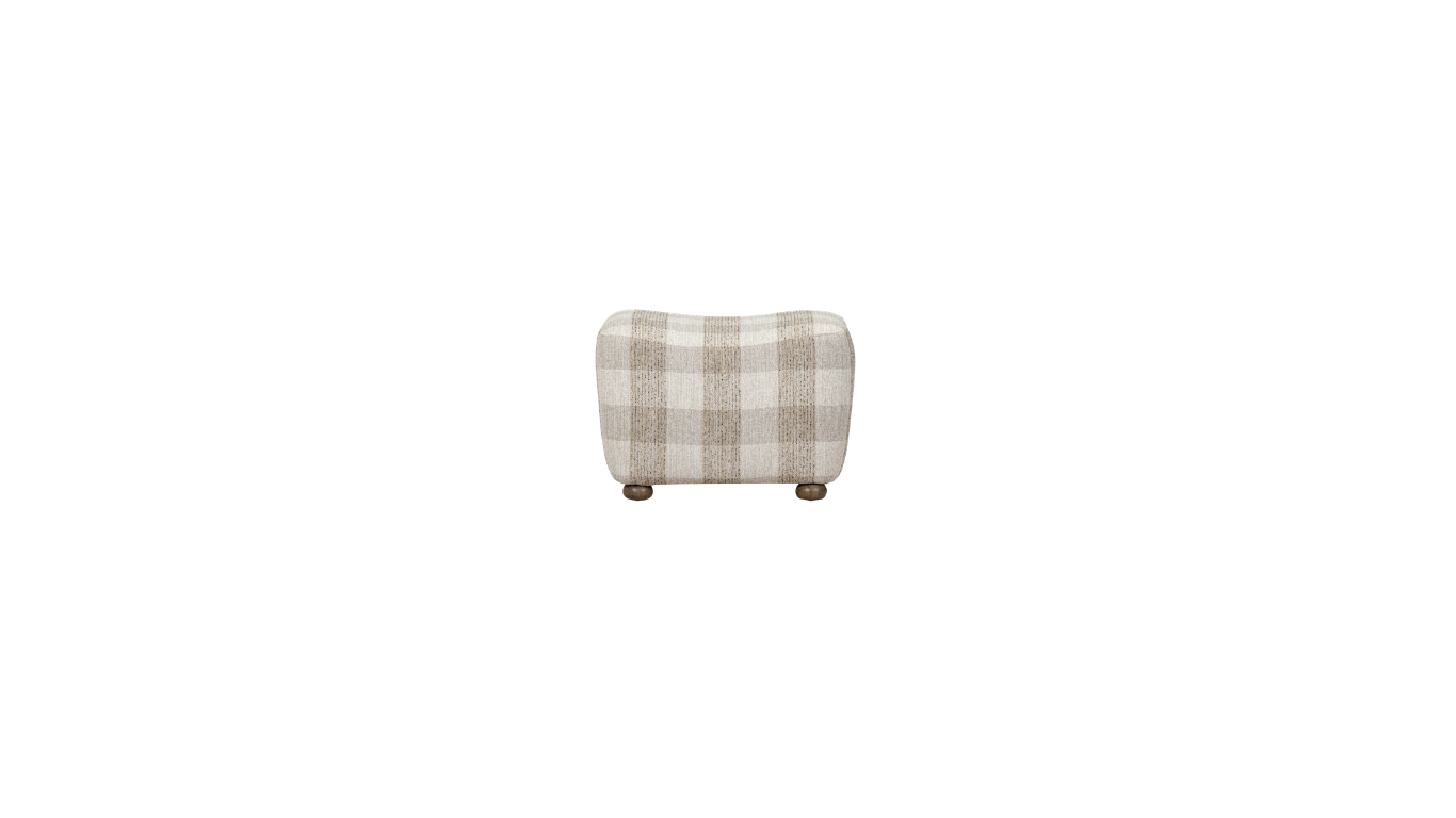Checkered Linen Stool