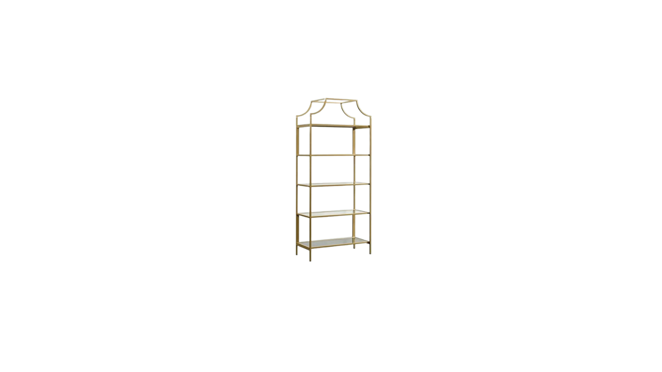 Gold and Glass Bookshelf
