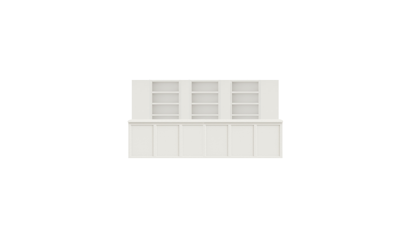 12' Bar with Full Bar Back Shelving