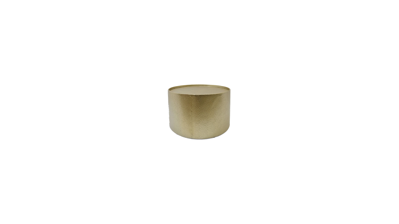 Hammered Gold Drum Coffee Table