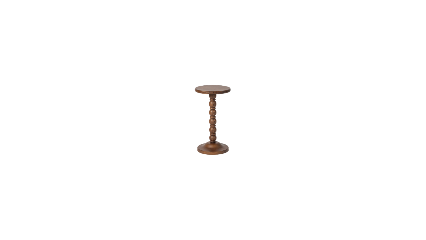 Dark Wood Bobbin Side Table