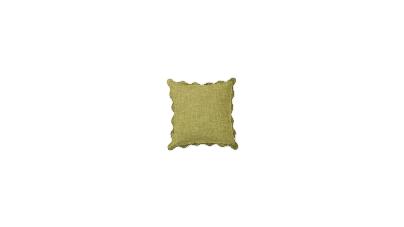Chartreuse Wavy Edge Pillow