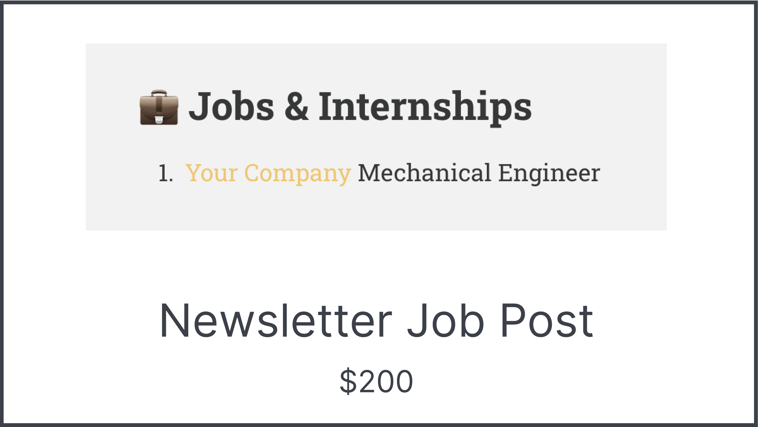 Newsletter Job Post