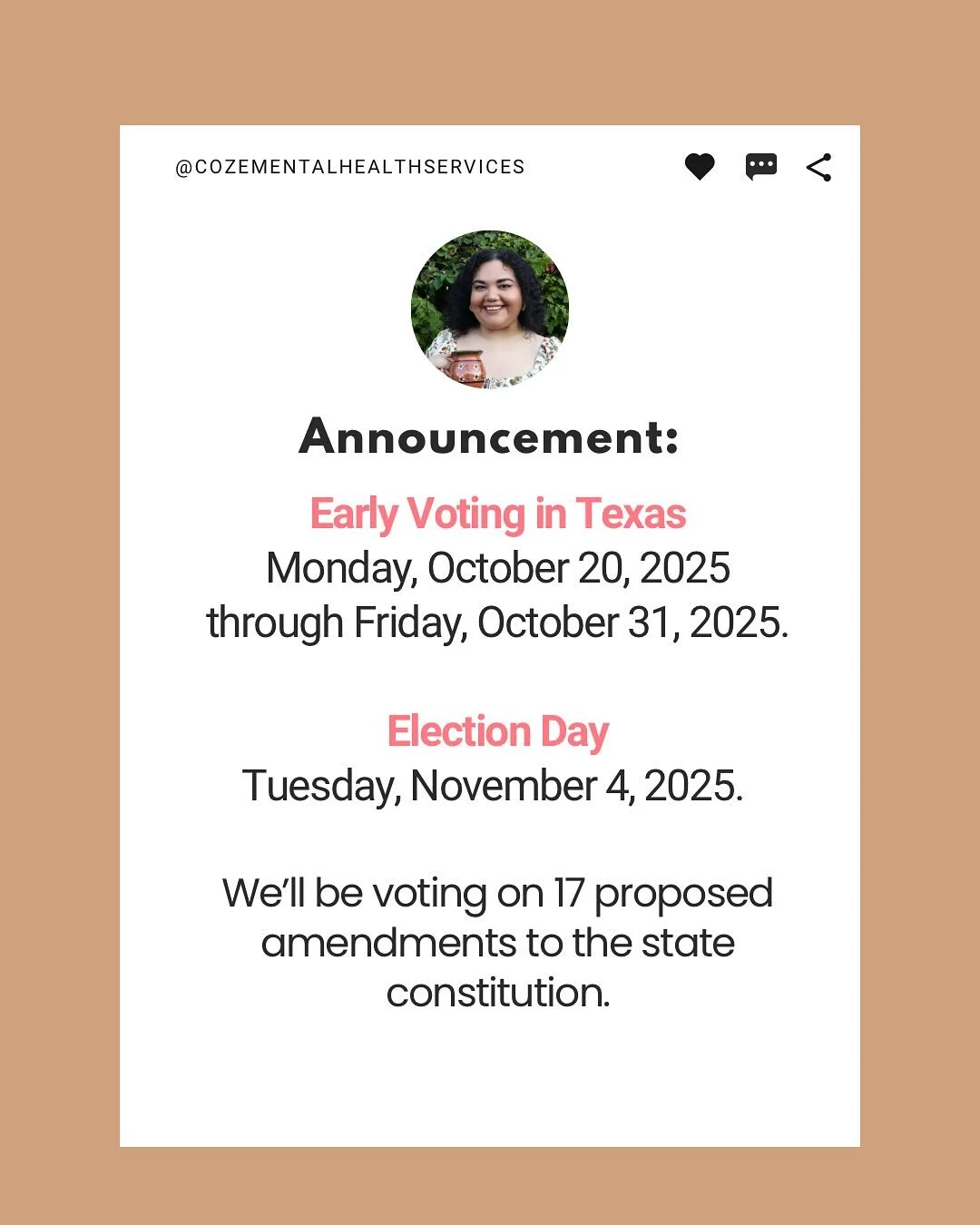 Hola comunidad! Hi! ☕️ I am someone who has always hated politics but also someone who learned to care about it as an adult seeing how these elected officials and the policies they create have directly impacted our communities. I wanted to share with