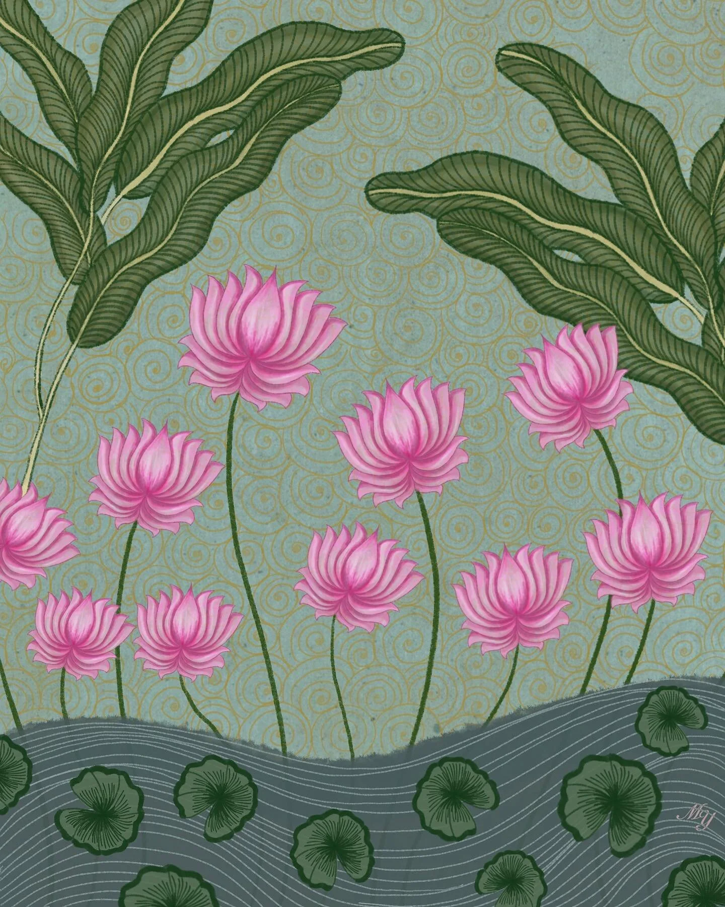 digital art. 
composition study.
.
#indianminiature #indianminiatureart #digitalartist #lotuspainting #lotusflower #lotusaesthetics
